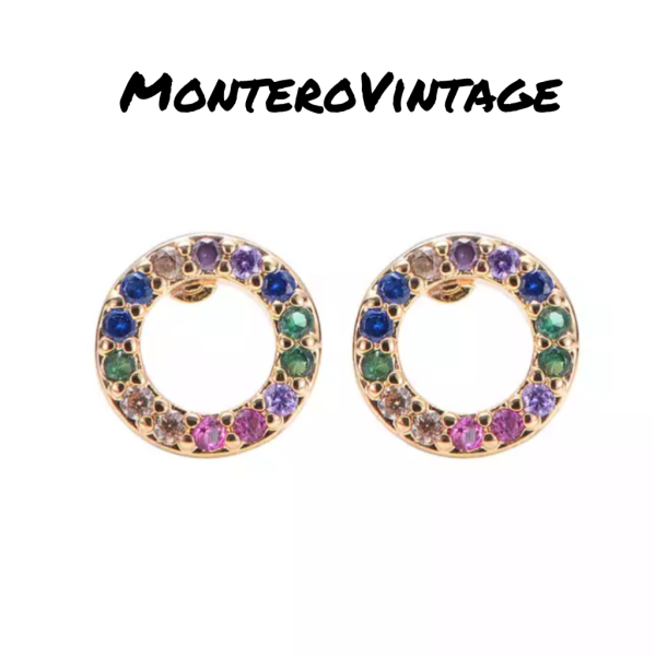 P0006- Pendientes Círculos multicolor