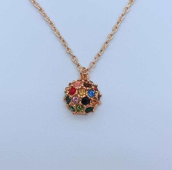 C0005/OR Colgante bola multicolor.